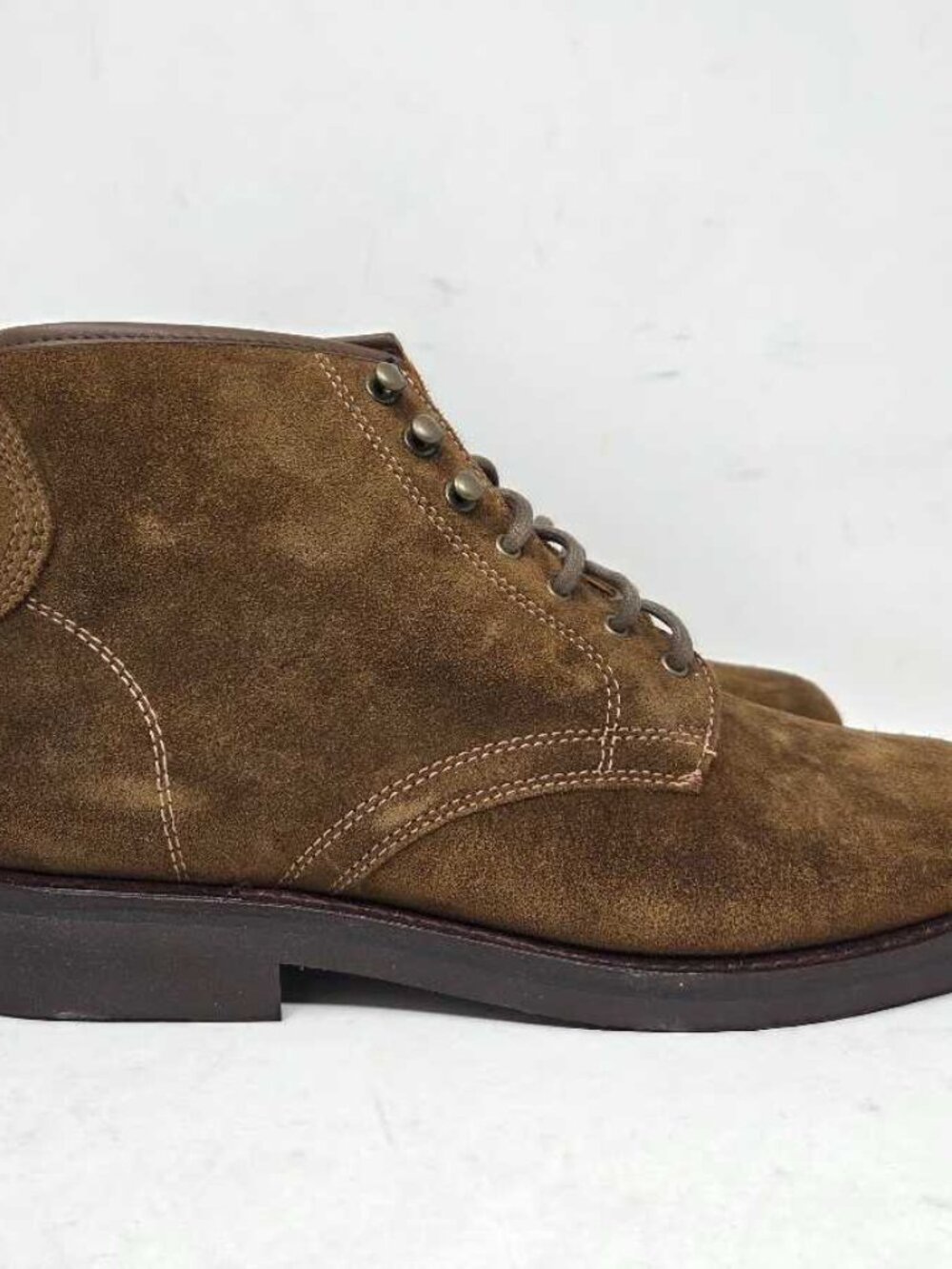 New 9 J.Crew Field boots in suede / Snuff brown - Picture 3 of 10